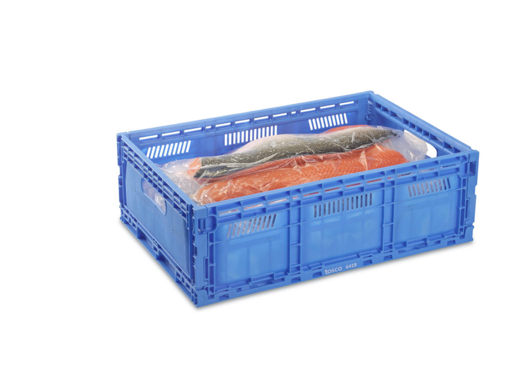 Tosca reusable plastic containers, a sustainable alternative for shipping seafood