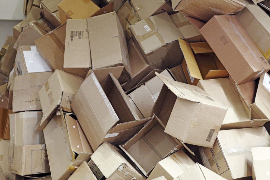 Corrugated cardboard (shown here) is overflowing in landfills, threatening global supply chain sustainability