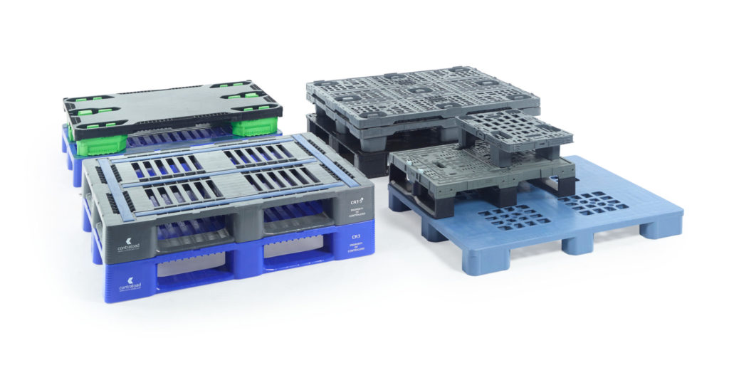 Tosca's plastic pallets (pictured here) have a positive impact on the economy's supply chain sustainability