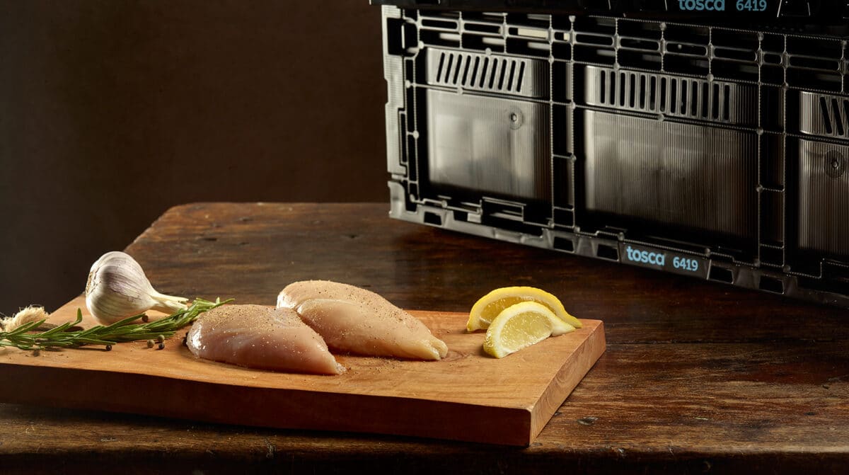 Poultry and crate
